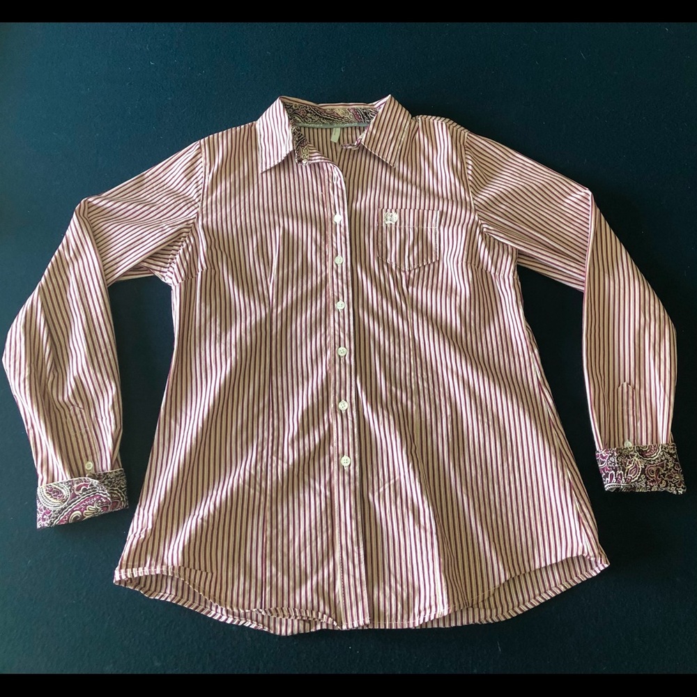 Striped Cinch Rodeo Shirt Size Large